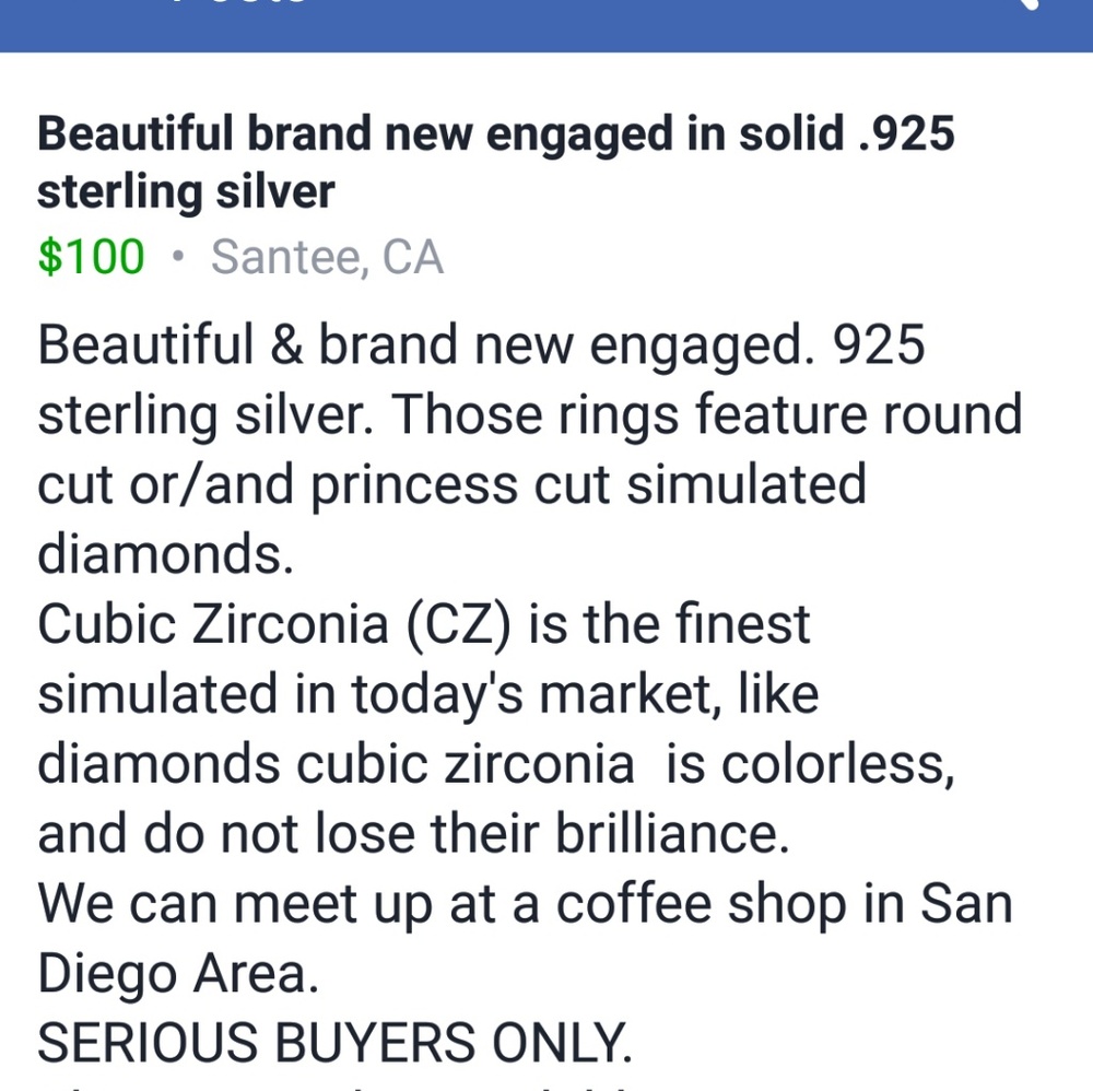 Beautiful Engaged rings .925